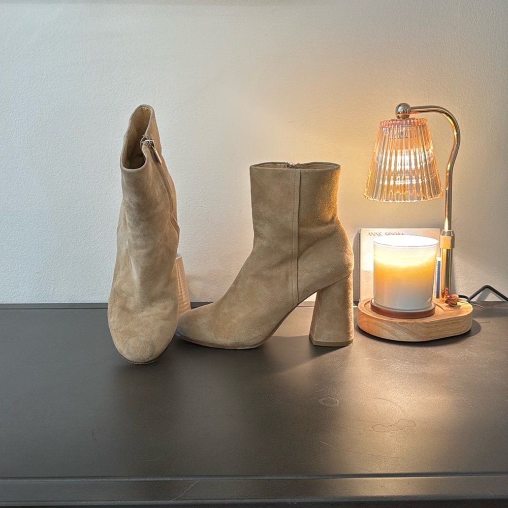 Tan Suede Ankle Boots